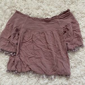 blush pink cropped top